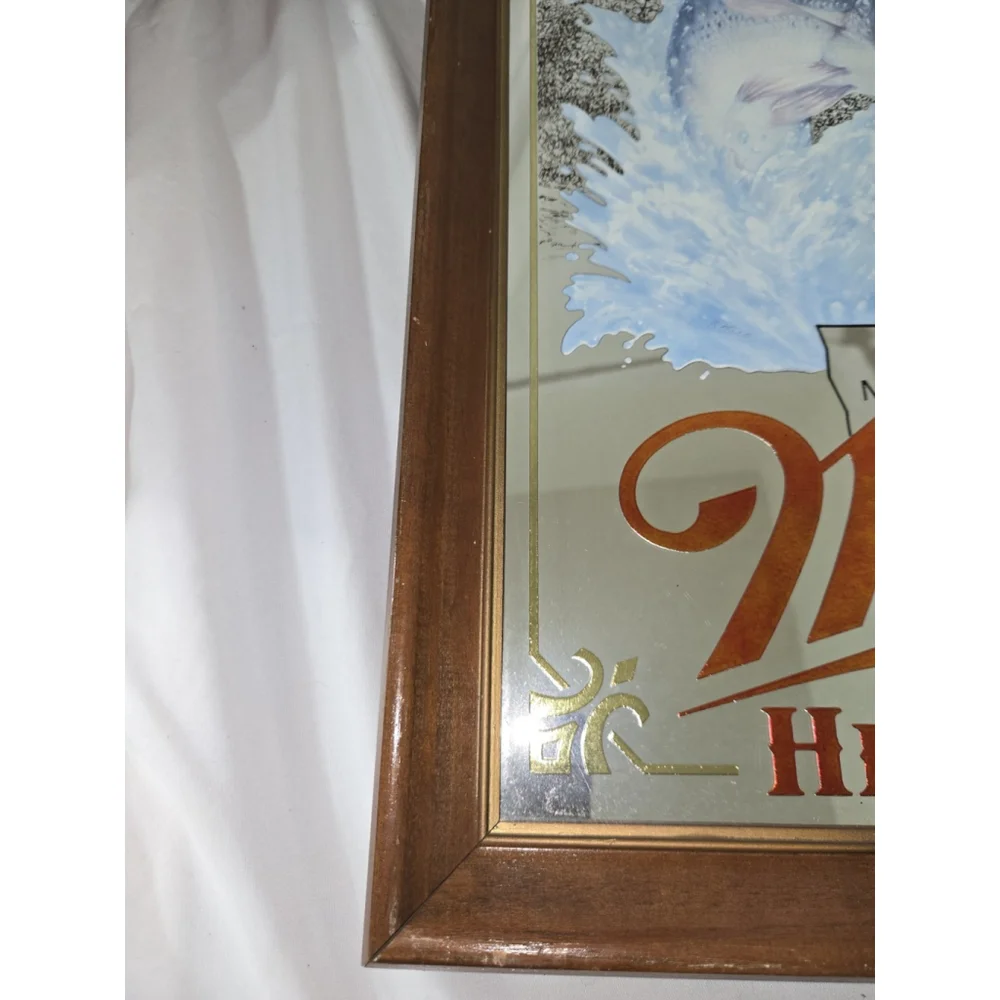 Vintage Miller High Life Minnesota Bass Mirror First Edition Sportsmen Series
